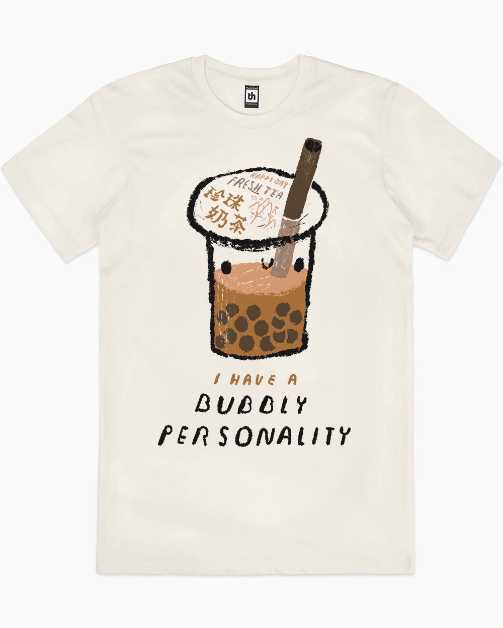 Bubbly Personality T-Shirt Australia Online #colour_natural