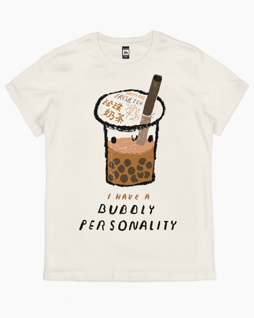 Bubbly Personality T-Shirt Australia Online #colour_natural
