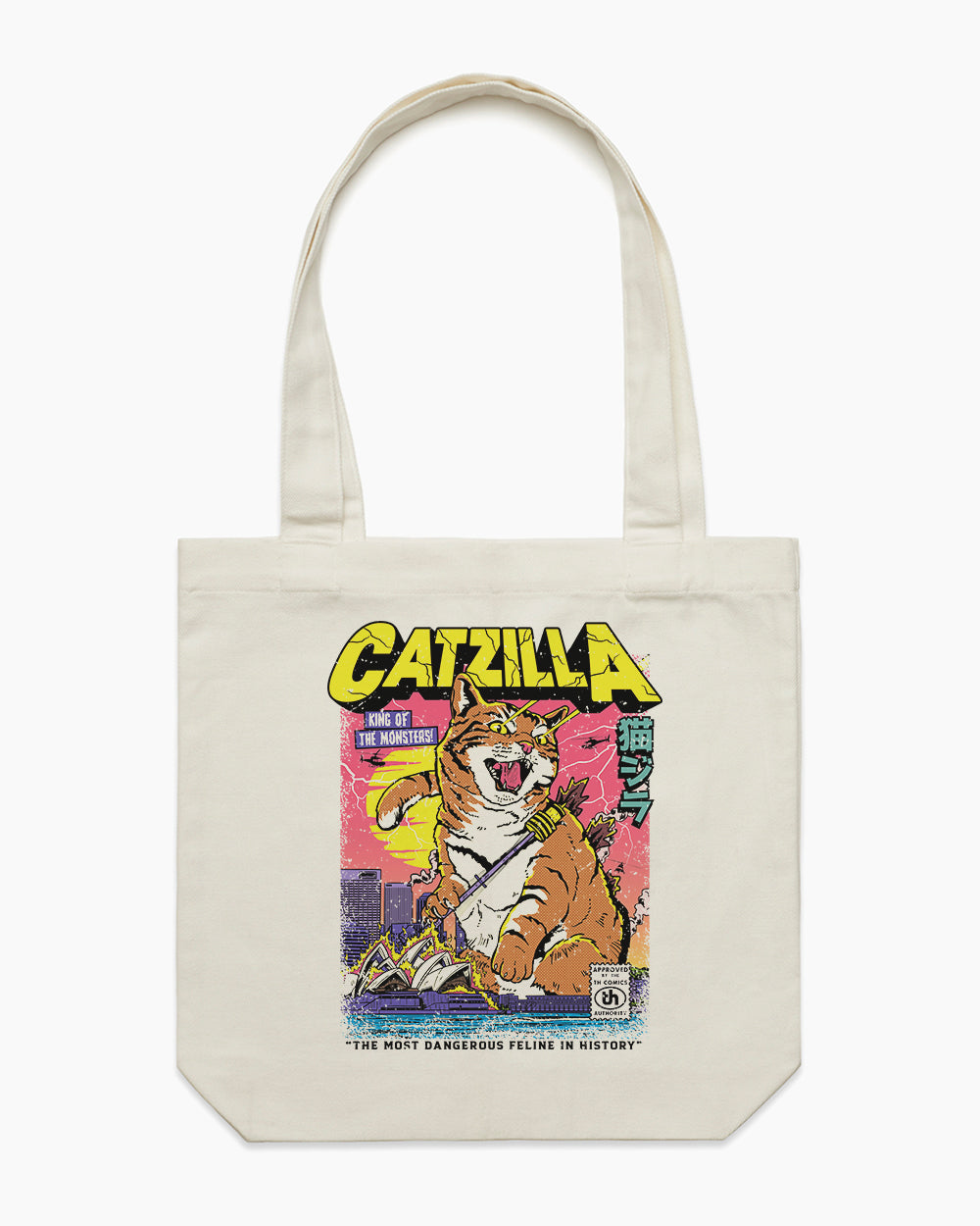 Catzilla Retro Titan Tote Bag Australia Online #colour_natural