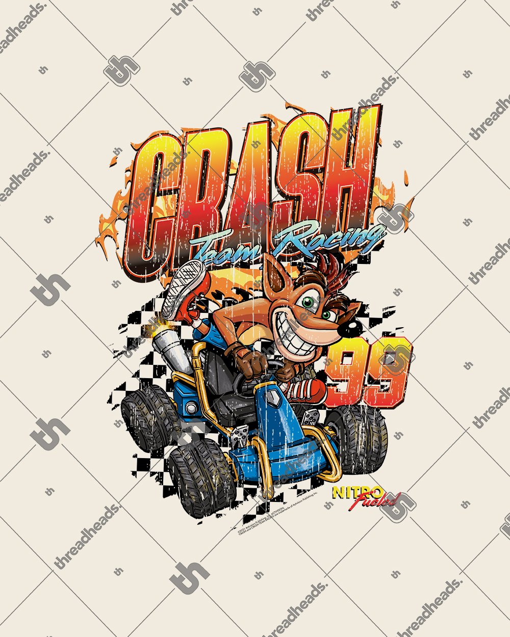 Crash Racing T-Shirt Australia Online #colour_natural