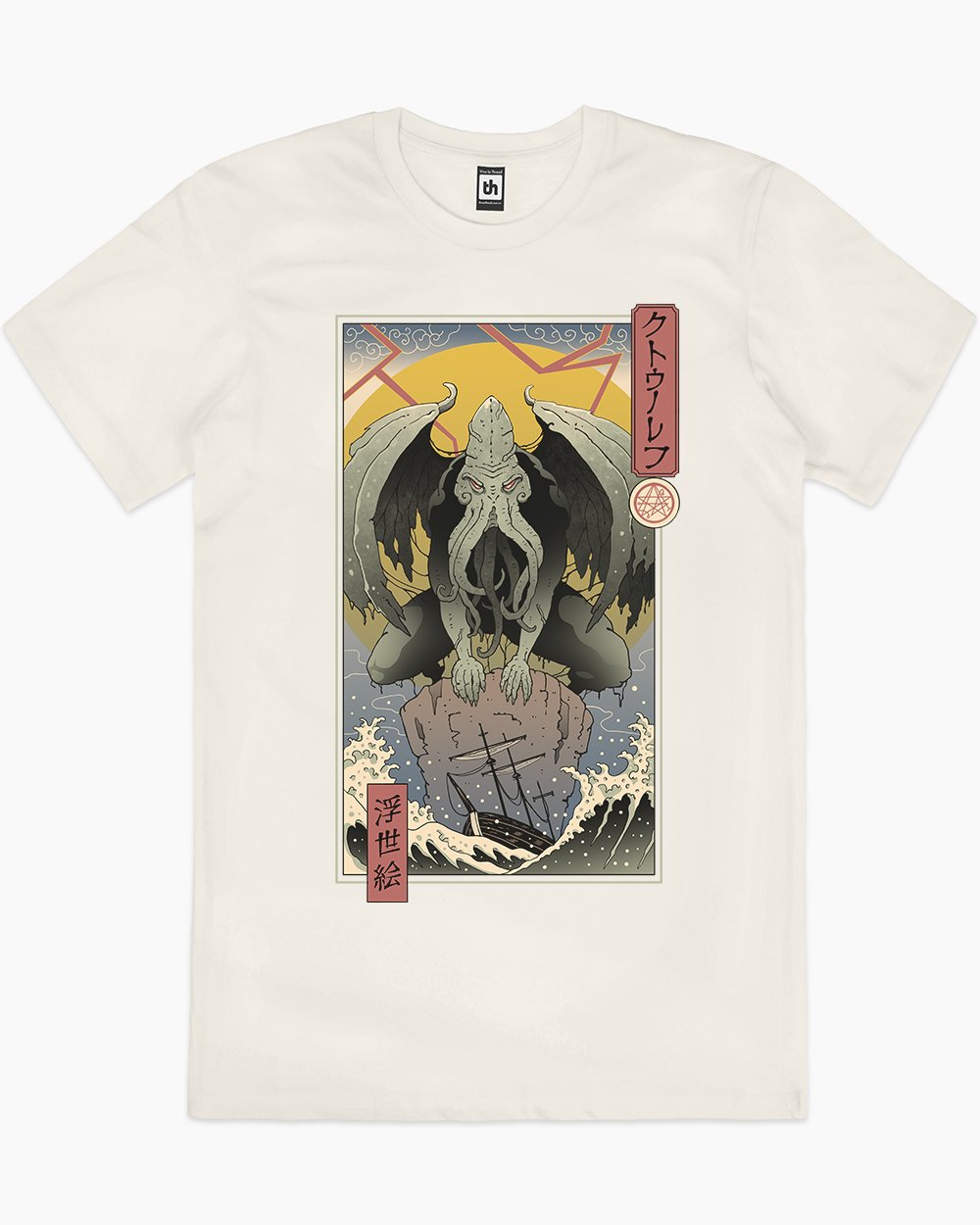 Cthulhu in Edo T-Shirt Australia Online #colour_natural