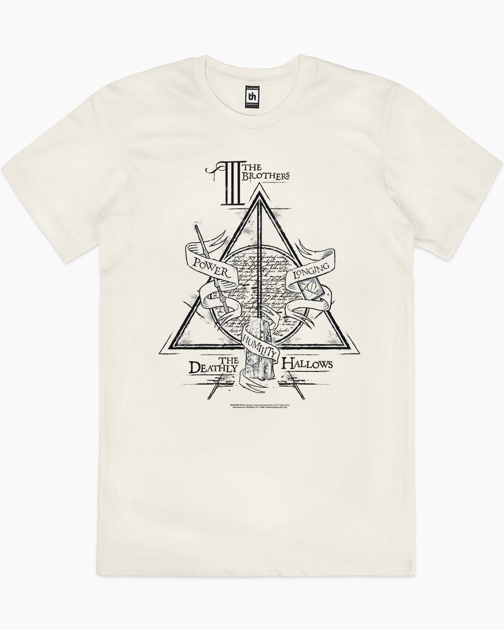 Deathly Hallows Logo Alt T-Shirt Australia Online #colour_natural