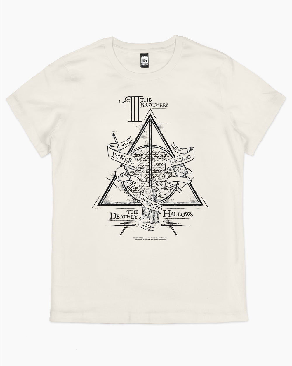 Deathly Hallows Logo Alt T-Shirt Australia Online #colour_natural