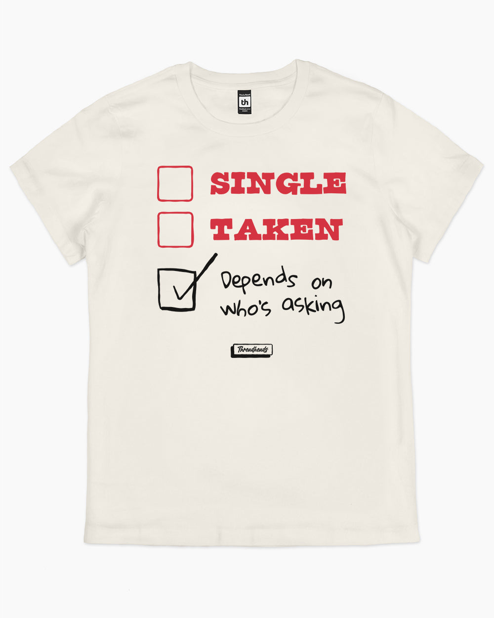 Depends on Who's Asking T-Shirt Australia Online #colour_natural
