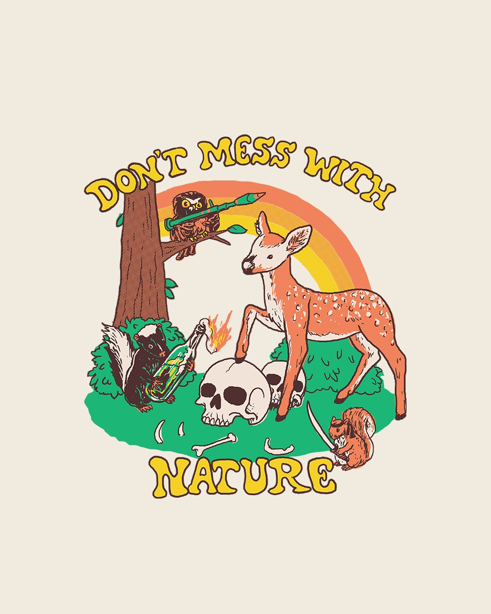 Don't Mess with Nature T-Shirt Australia Online #colour_natural