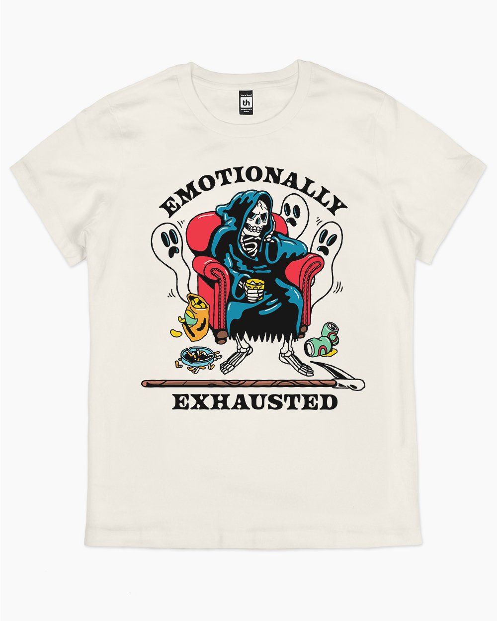 Emotionally Exhausted T-Shirt Australia Online #colour_natural