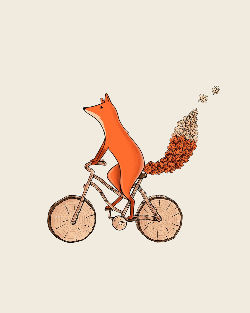 Fox on a bike sale