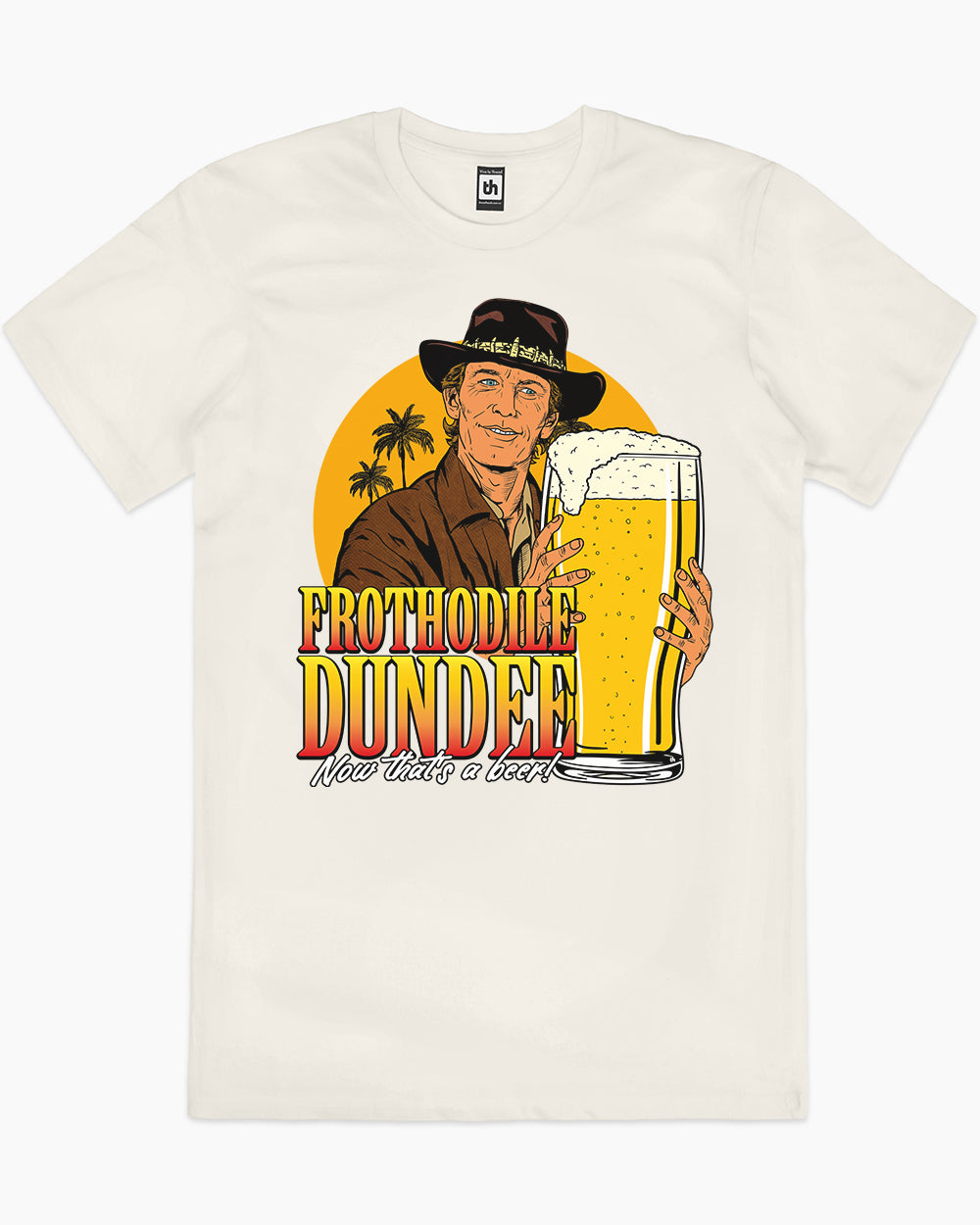 Frothodile Dundee T-Shirt Australia Online #colour_natural
