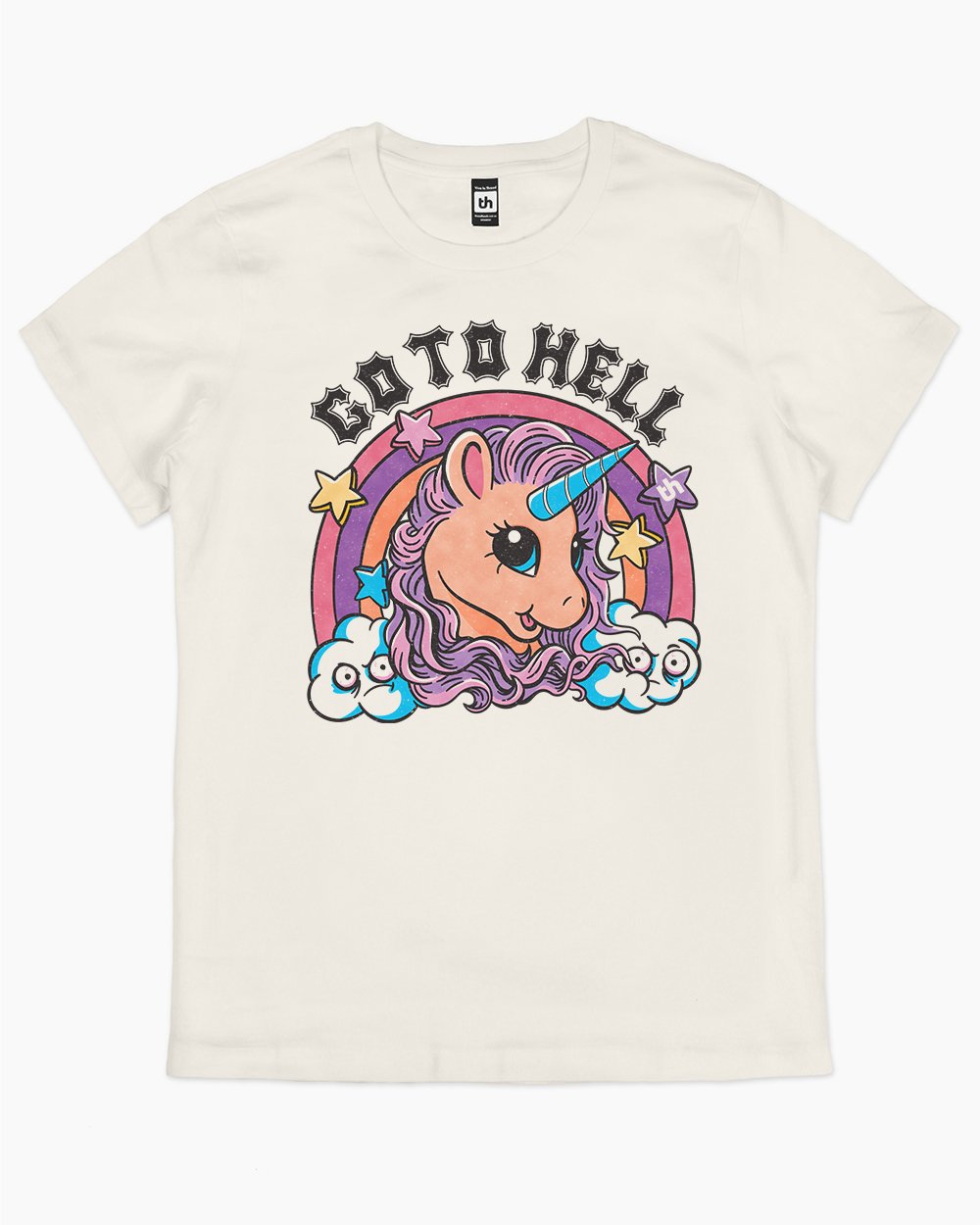 Go to Hell Unicorn T-Shirt Australia Online #colour_natural