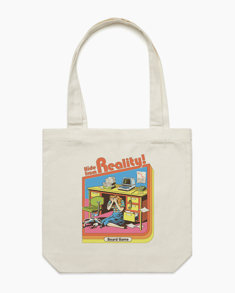 Hide From Reality Tote Bag Australia Online #colour_natural