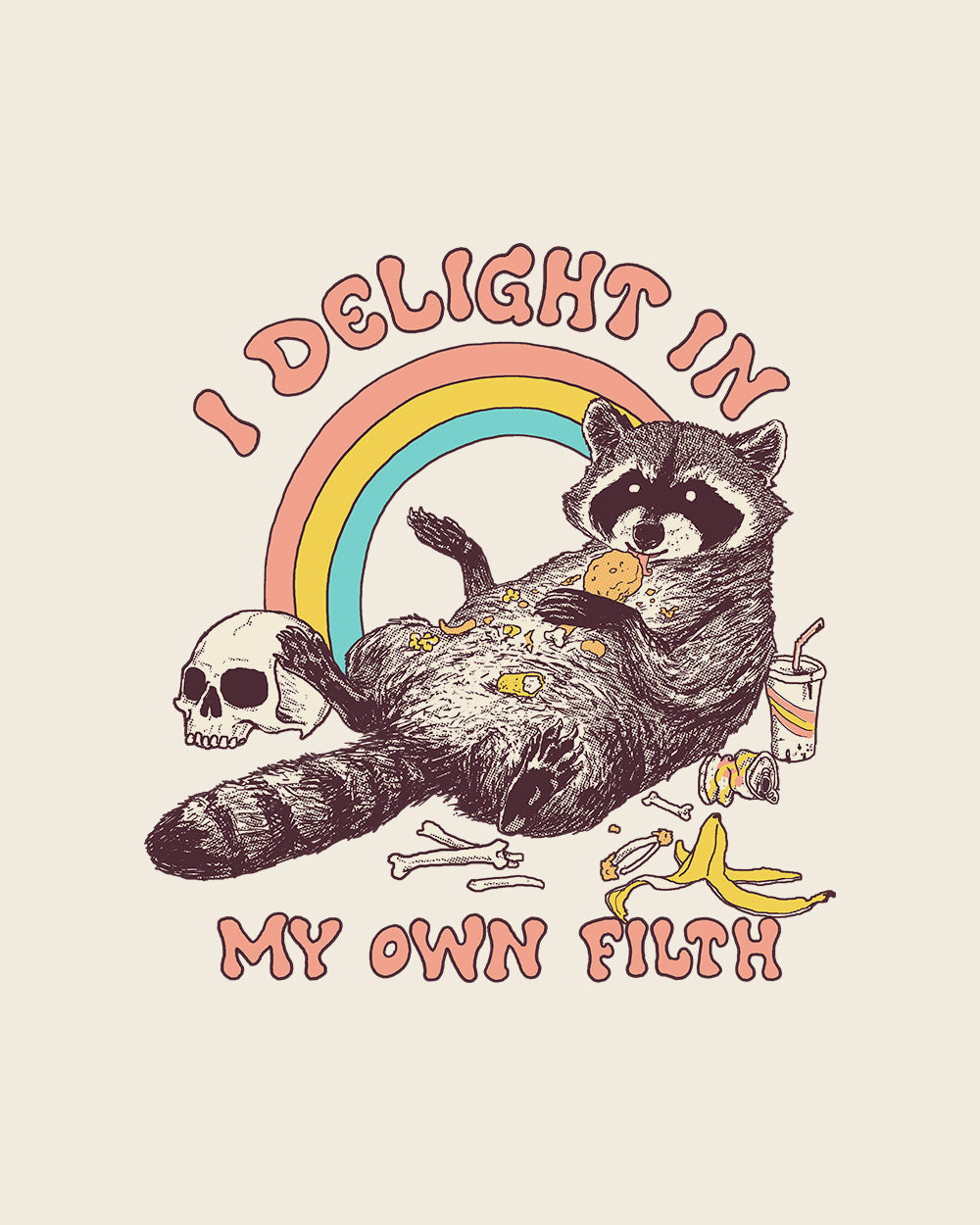 I Delight in My Own Filth Hoodie Australia Online #colour_natural