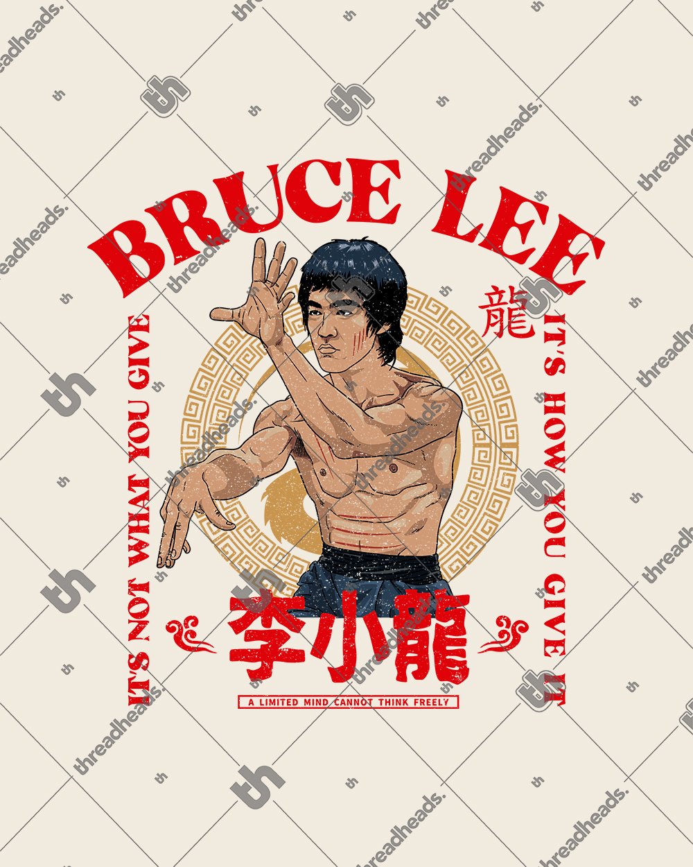 Bruce Lee It's Not What You Give T-Shirt Australia Online #colour_natural