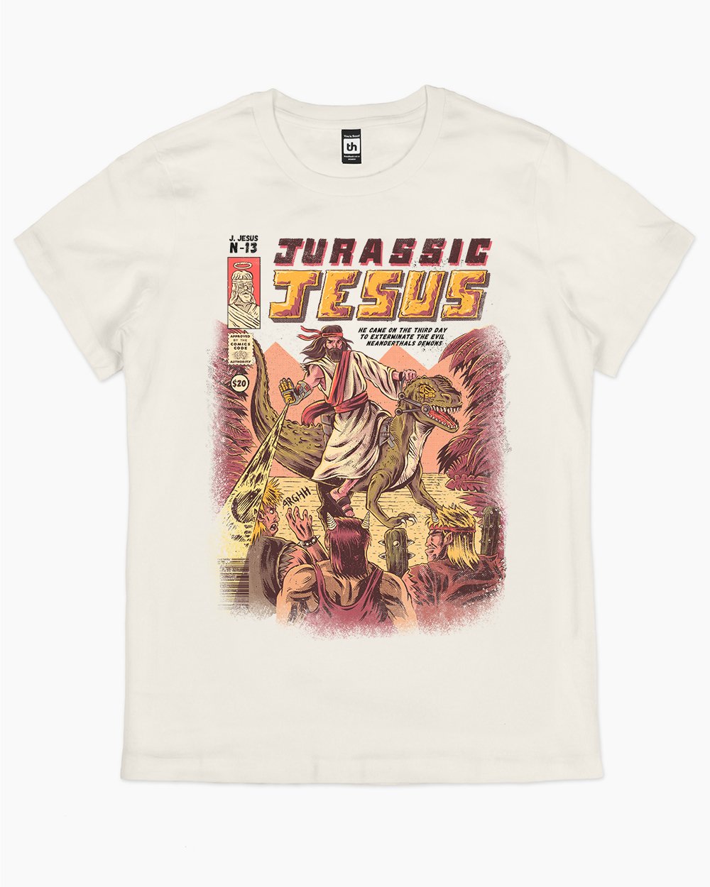 Jurassic Jesus T-Shirt Australia Online #colour_natural