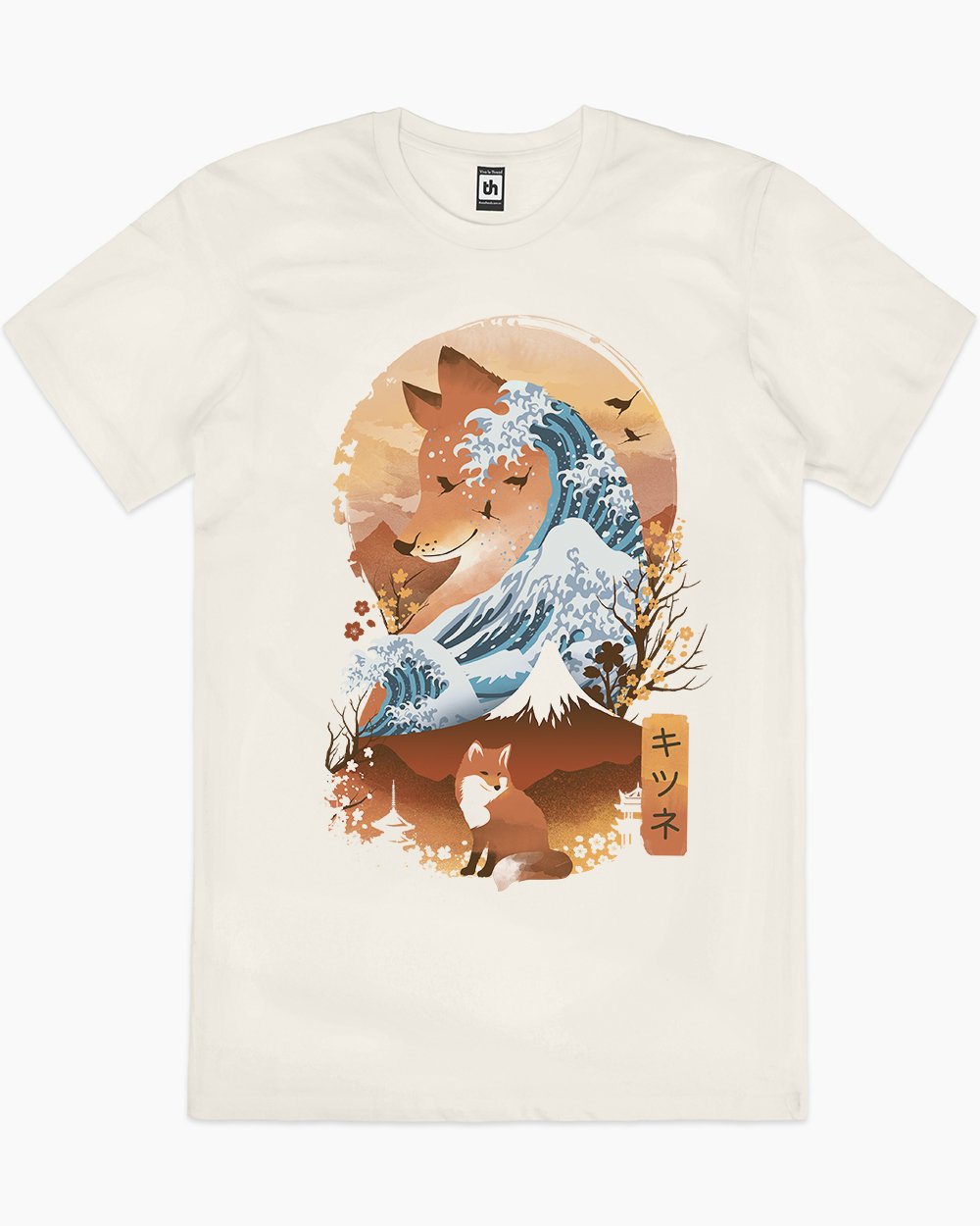 Kitsune Landscape T-Shirt Australia Online #colour_natural