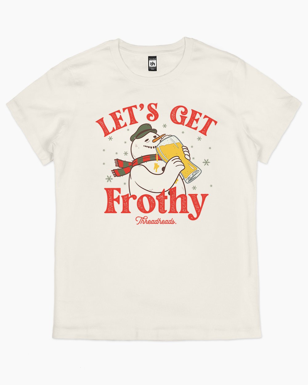 Let's Get Frothy T-Shirt Australia Online #colour_natural