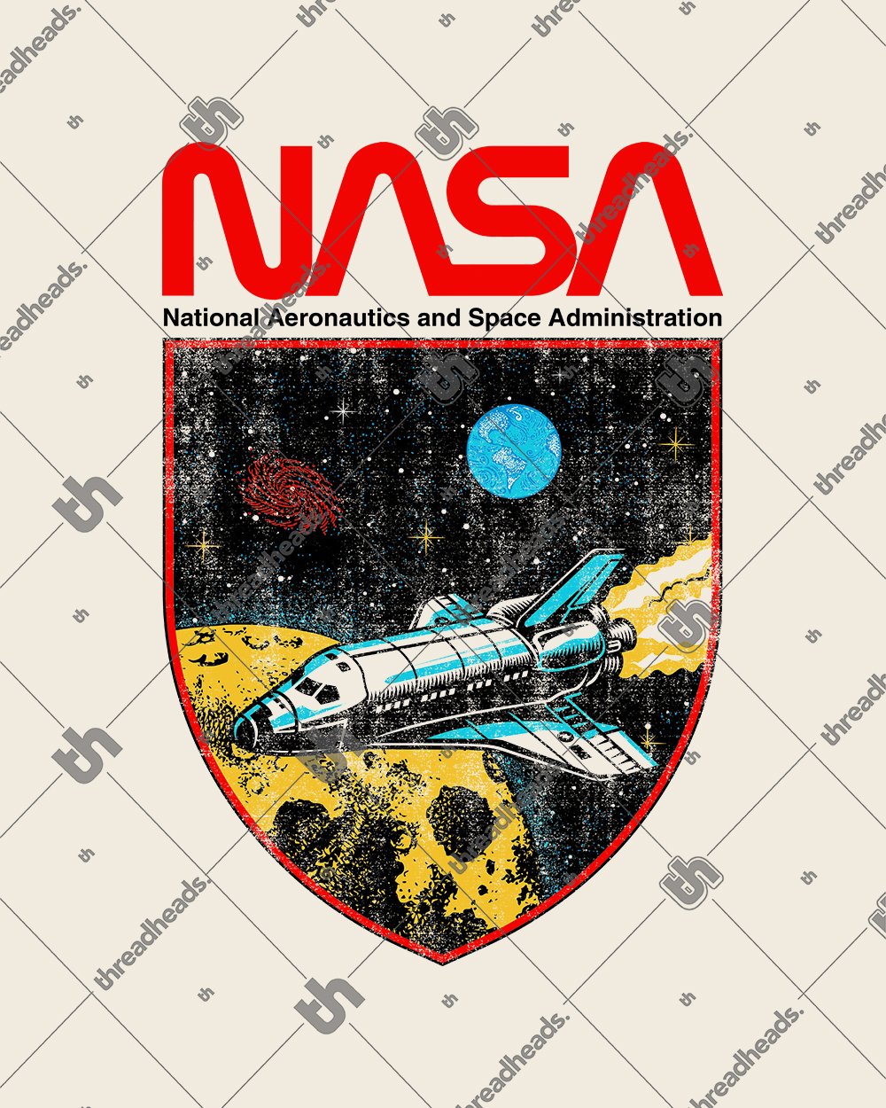 NASA Shield T-Shirt Australia Online #colour_natural