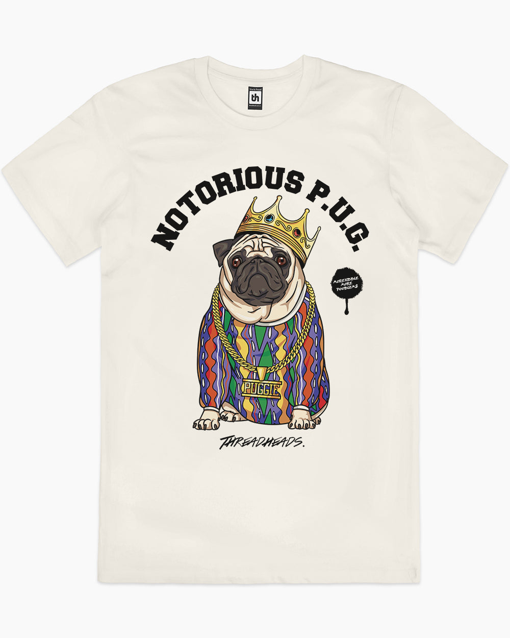 Notorious PUG T-Shirt Australia Online #colour_natural