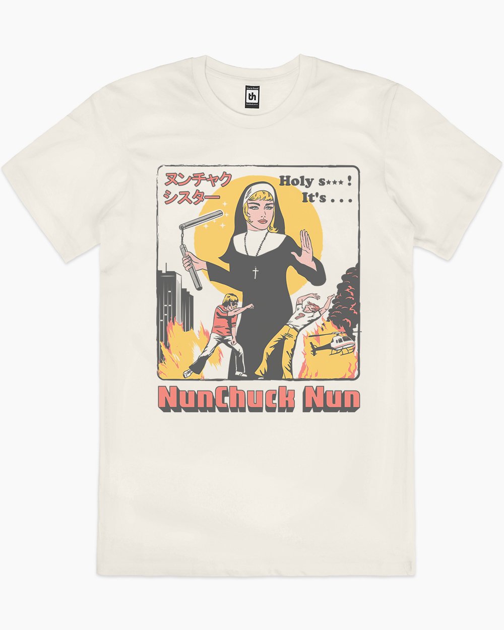 Nunchuck Nun T-Shirt Australia Online #colour_natural