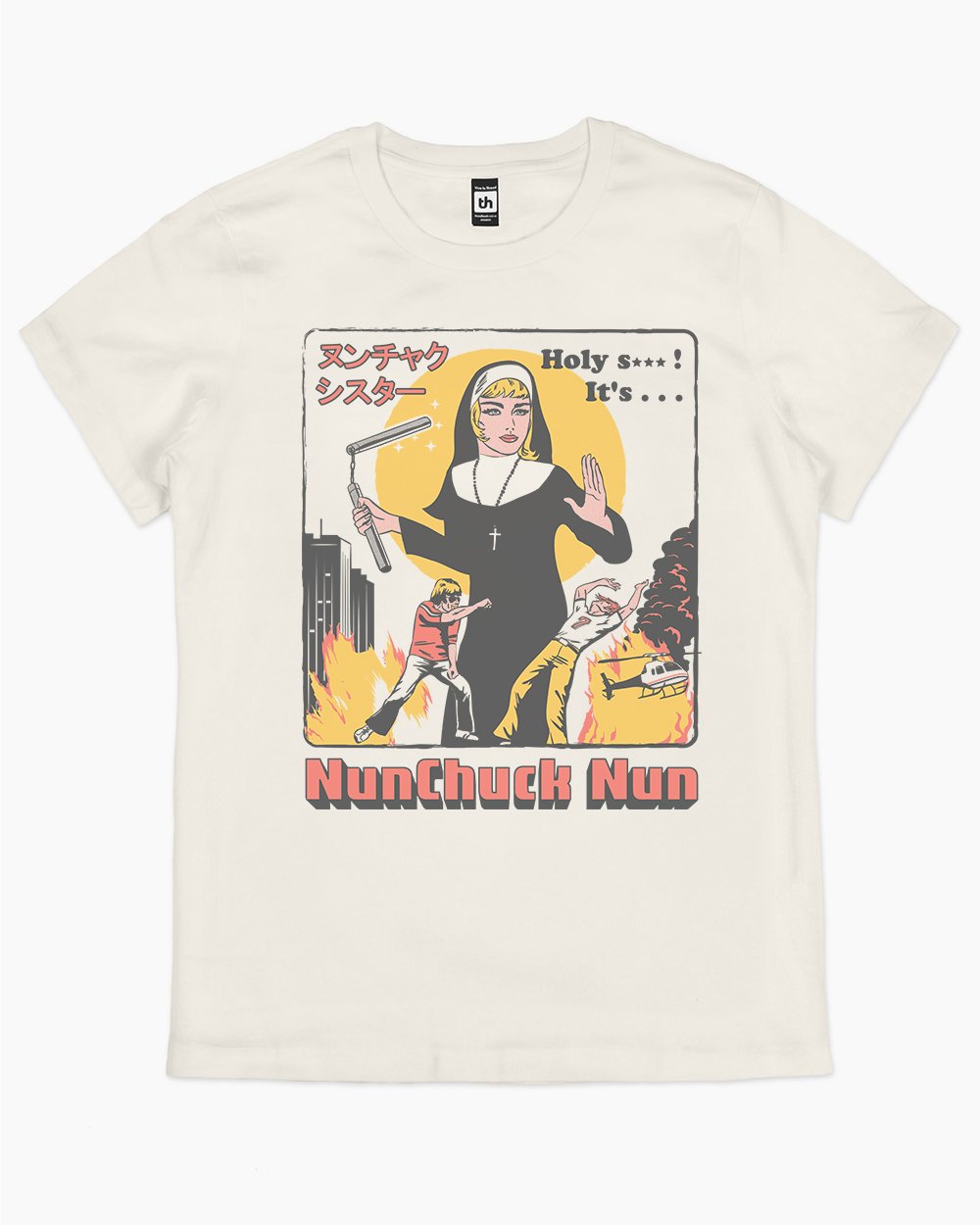 Nunchuck Nun T-Shirt Australia Online #colour_natural