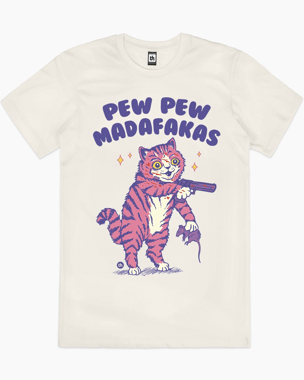 Pew Pew Madafakas T-Shirt Australia Online #colour_natural