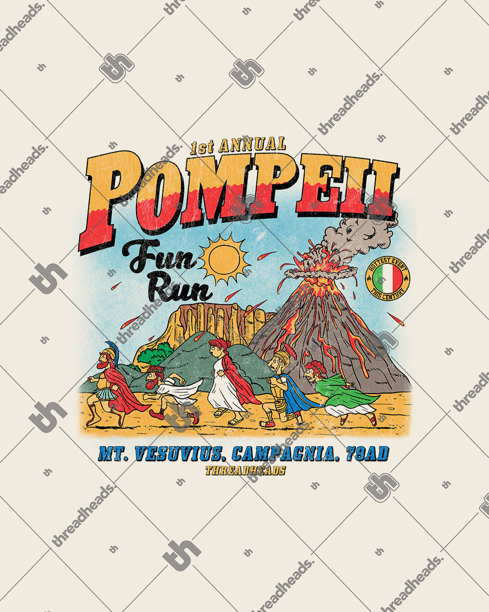 Pompeii Fun Run Hoodie Australia Online #colour_natural