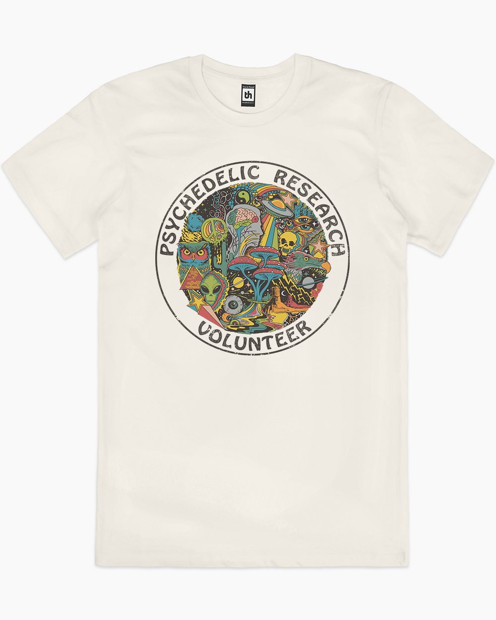 Psychedelic Research Volunteer T-Shirt Australia Online #colour_natural