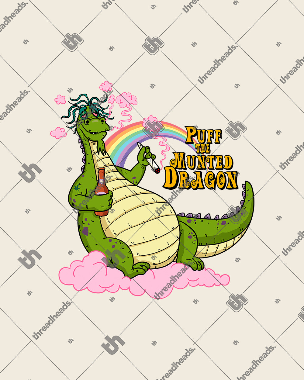 Puff the Munted Dragon T-Shirt Australia Online #colour_natural