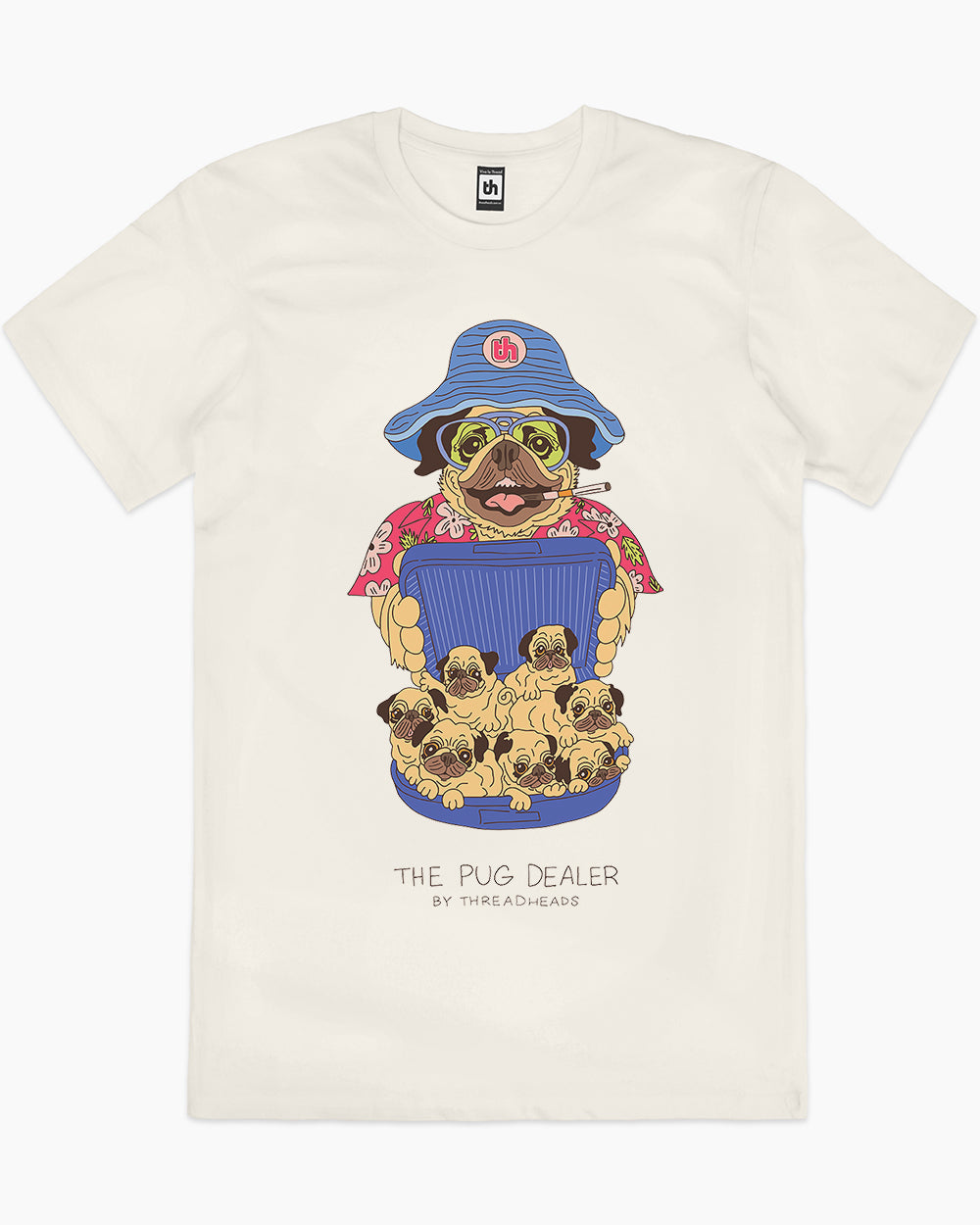 Pug Dealer T-Shirt Australia Online #colour_natural
