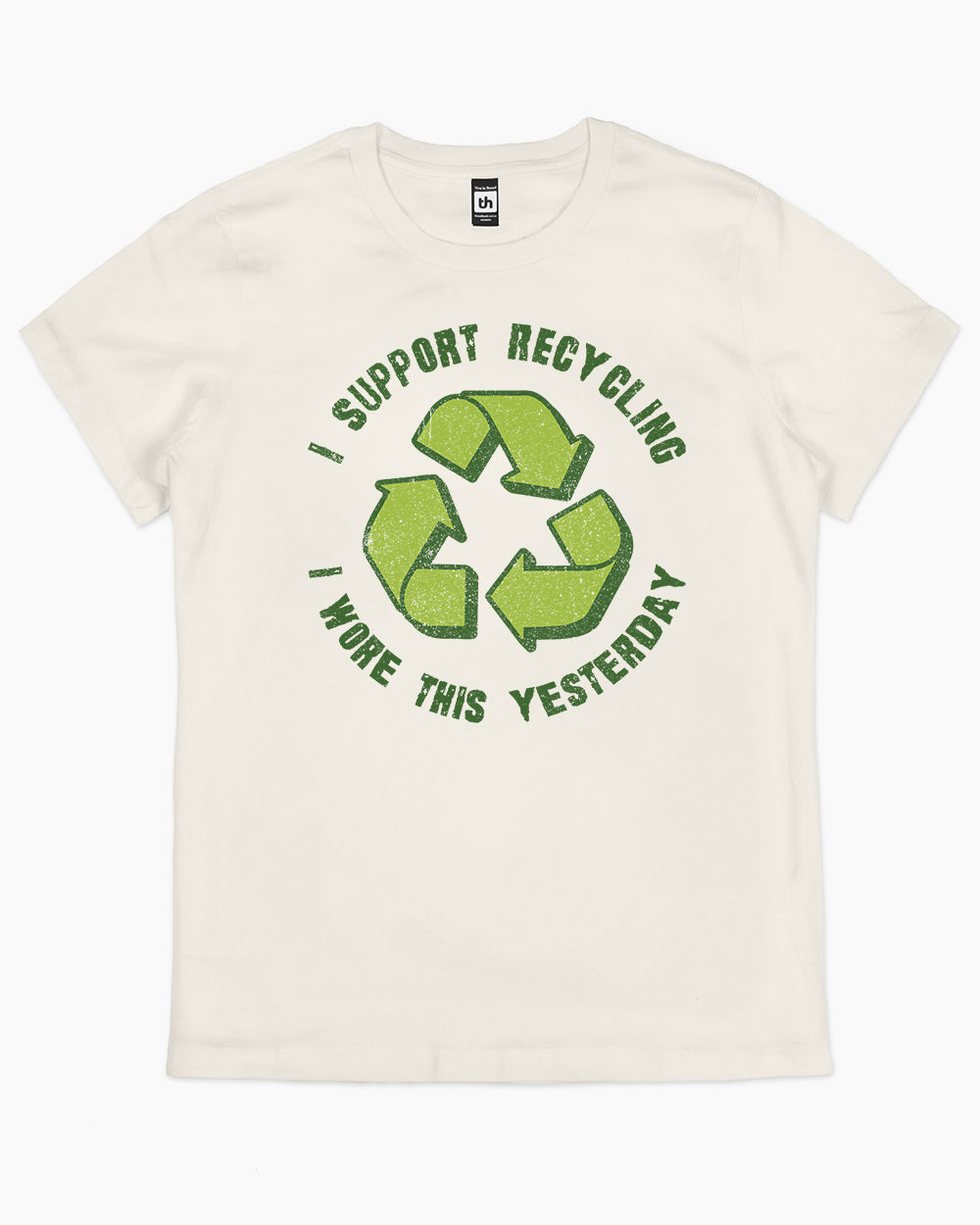I Support Recycling T-Shirt Australia Online #colour_natural