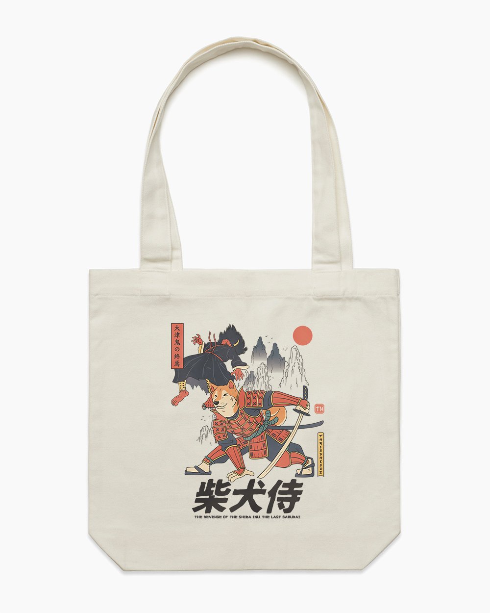 Shiba Samurai Tote Bag Australia Online #colour_natural