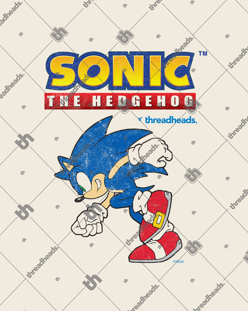 Sonic Always on the Run T-Shirt Australia Online #colour_natural