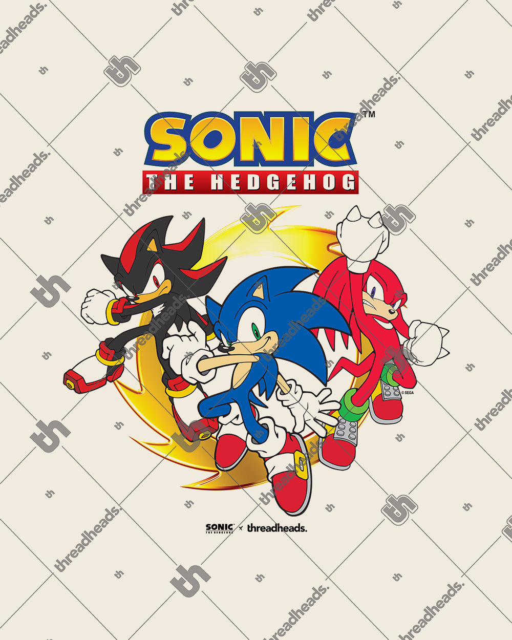 Sonic Has a Posse T-Shirt Australia Online #colour_natural