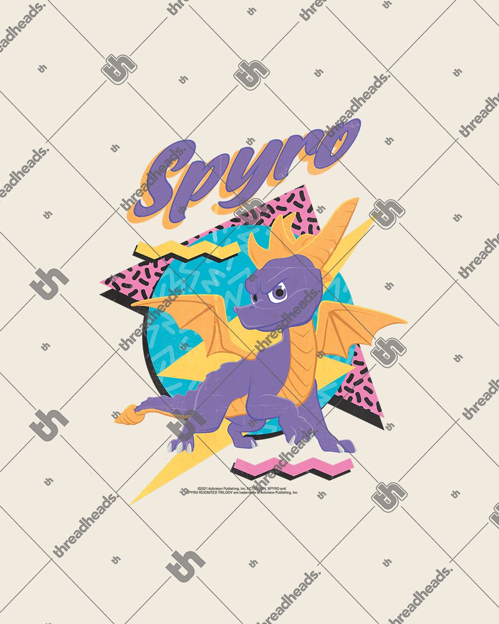 Spyro 90s Cartoon T-Shirt Australia Online #colour_natural