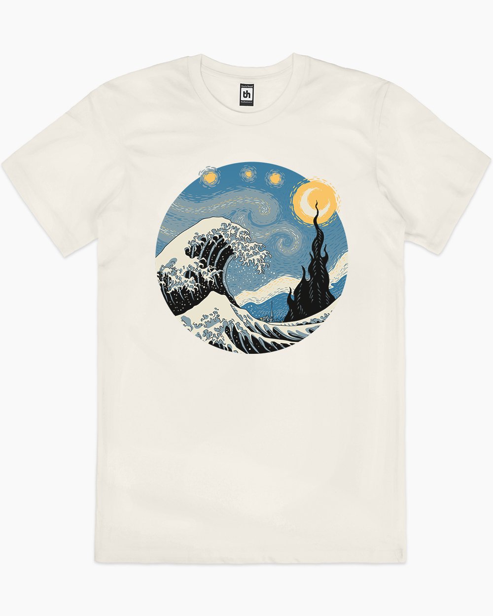 The Great Starry Wave T-Shirt Australia Online #colour_natural