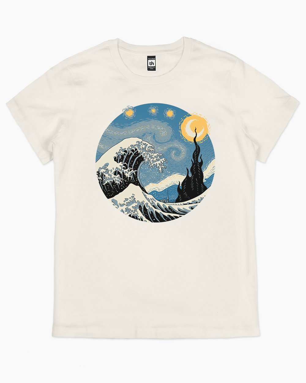 The Great Starry Wave T-Shirt Australia Online #colour_natural