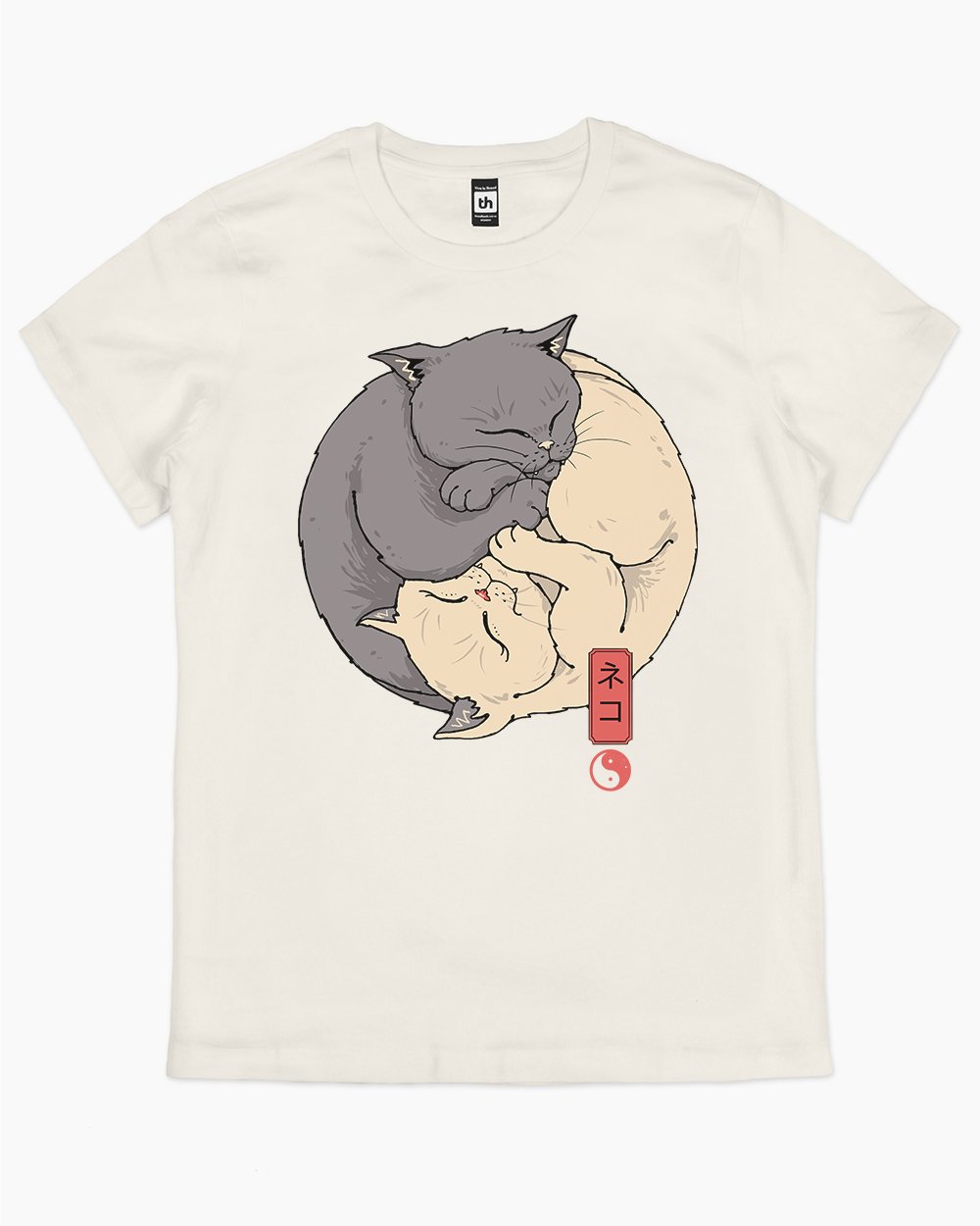 Yin Yang Cats T-Shirt Australia Online #colour_natural