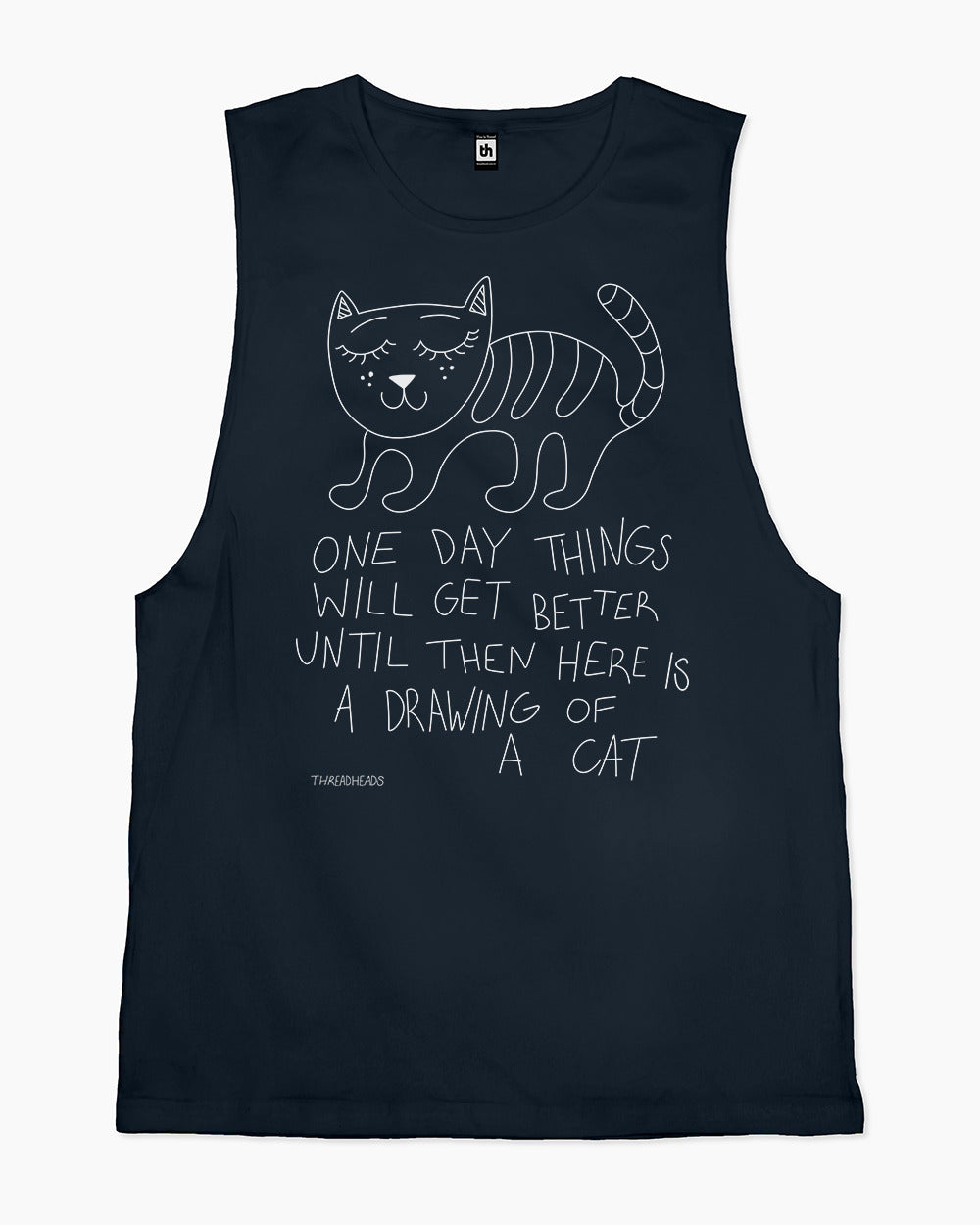 Drawing Of A Cat Tank Australia Online #colour_navy