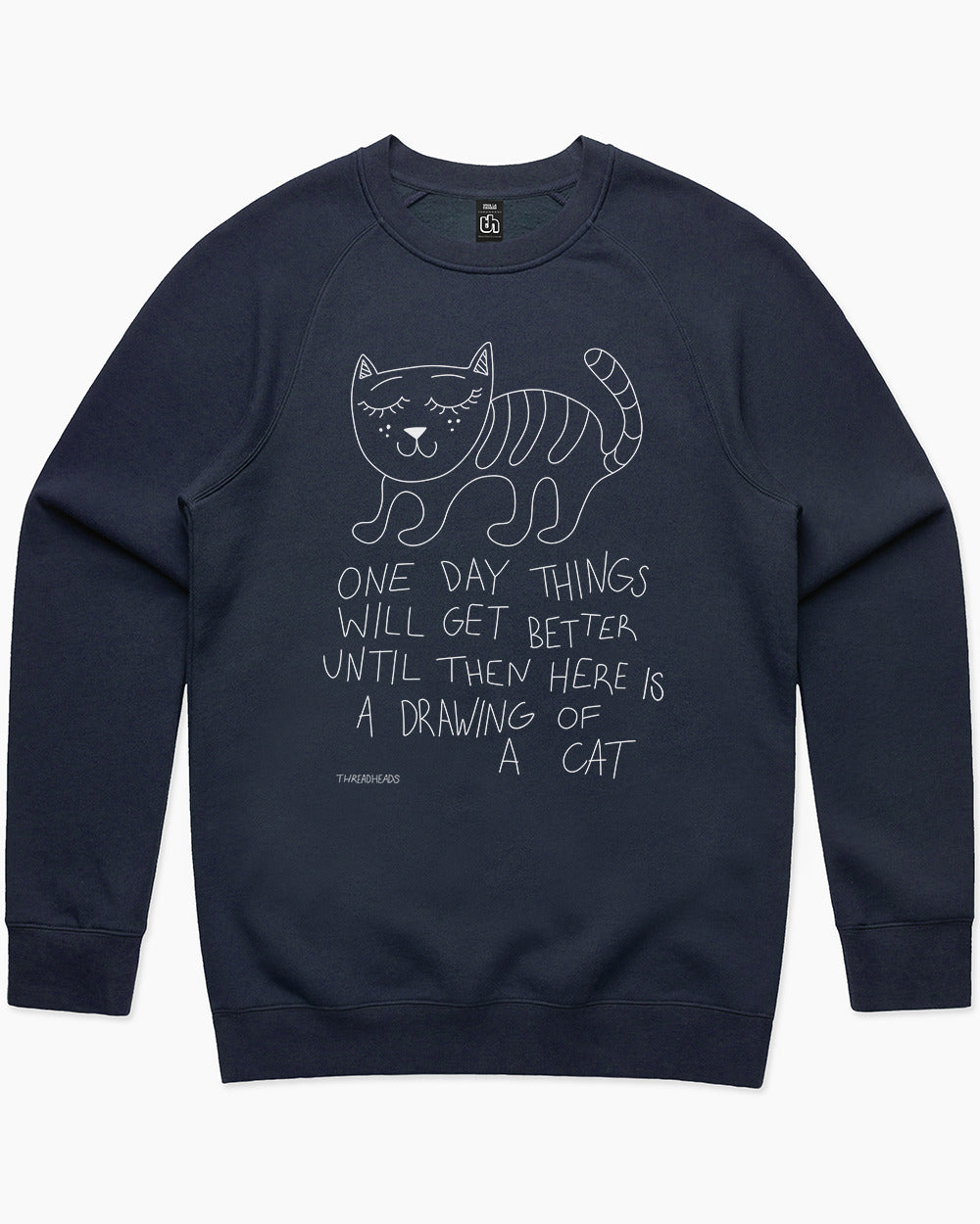 Drawing Of A Cat Sweater Australia Online #colour_navy