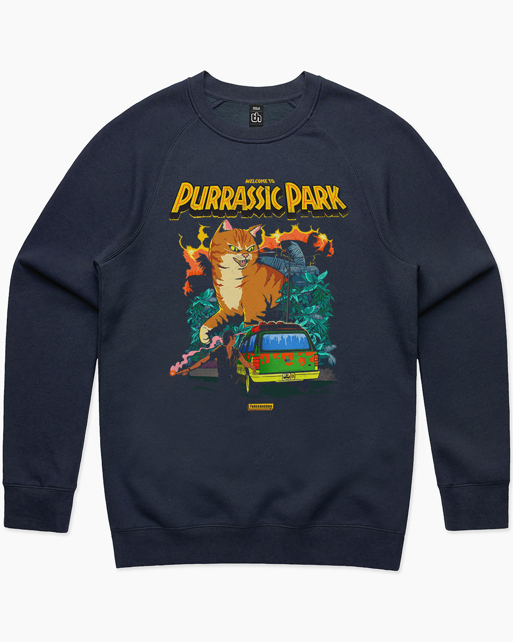 Purrassic Park Sweater Australia Online #colour_navy