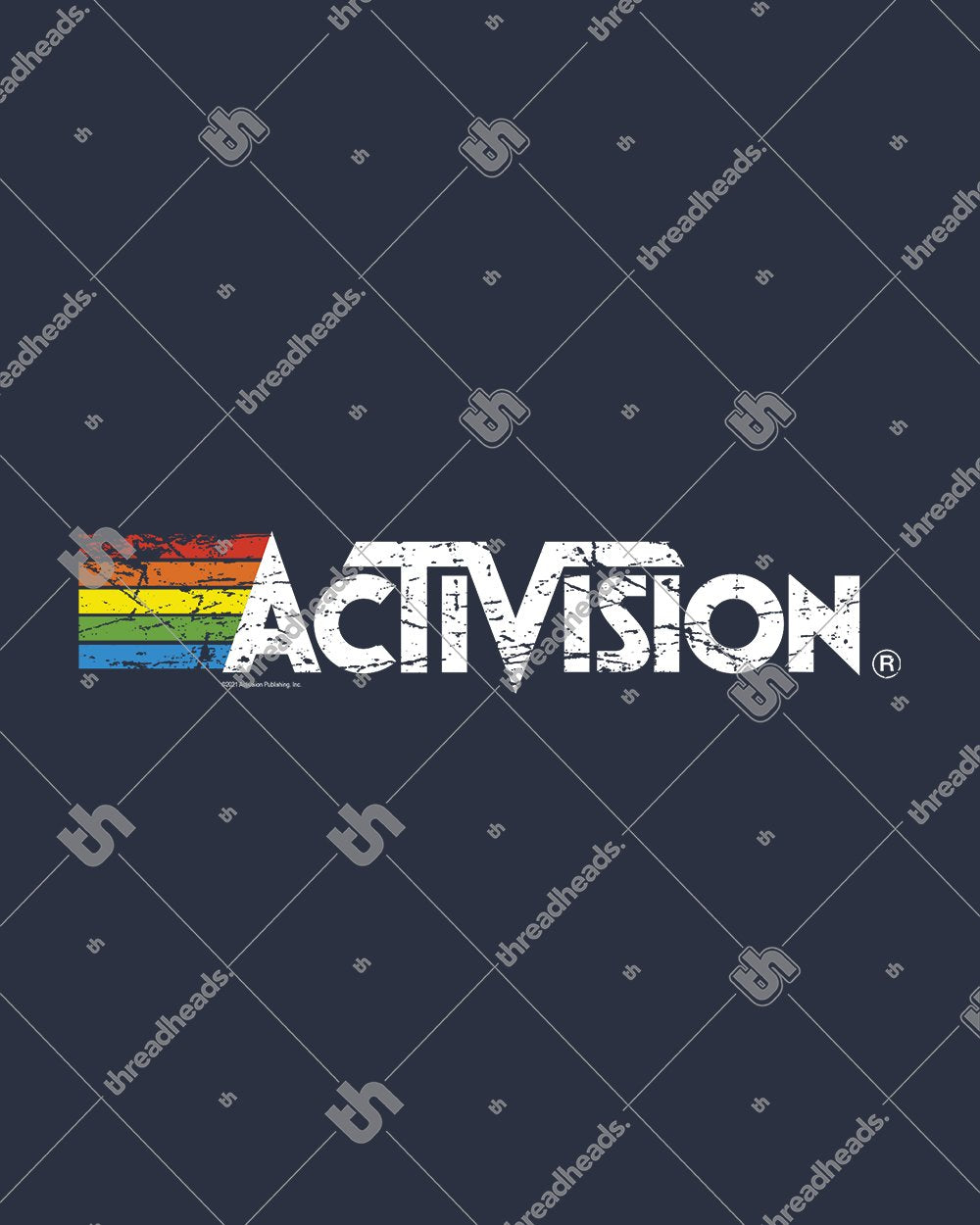 Activision Logo Distressed Hoodie Australia Online #colour_navy