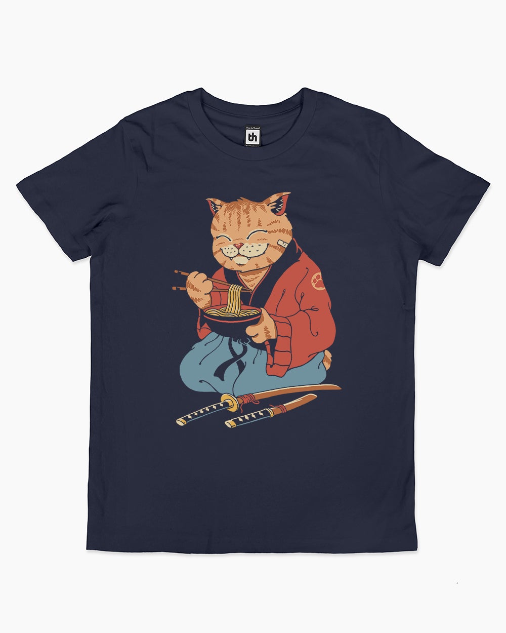 Cat Ramen Kids T-Shirt Australia Online #colour_navy