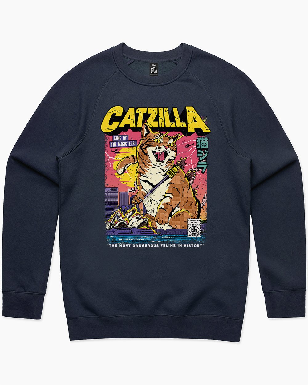 Catzilla Retro Titan Sweater Australia Online #colour_navy