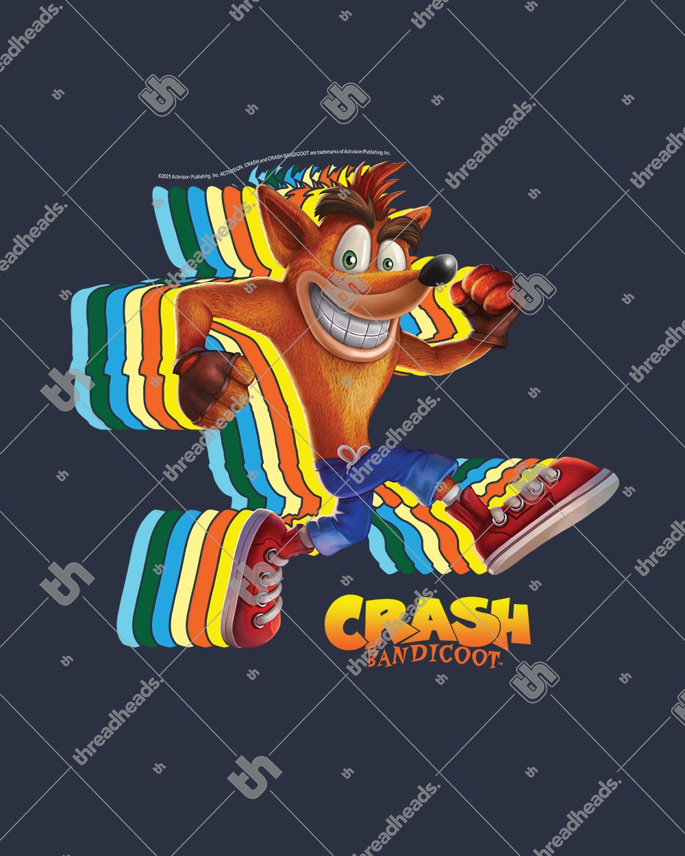 Crash Bandicoot Hyper Speed Kids T-Shirt Australia Online #colour_navy