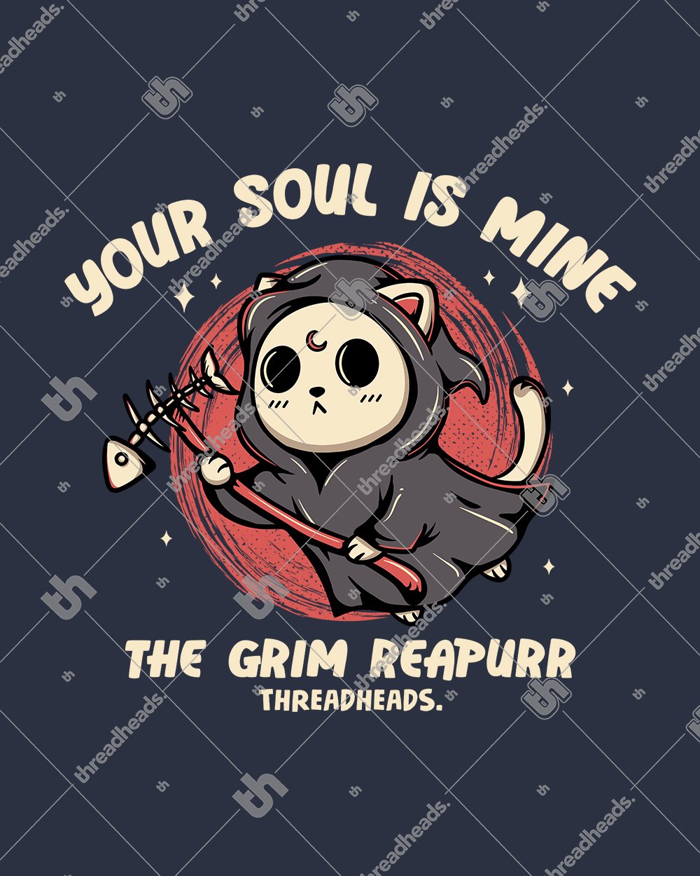 Grim Reapurr - Your Soul is Mine Sweater Australia Online #colour_navy