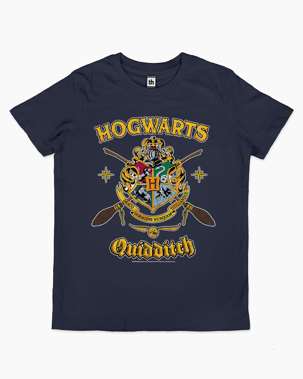 Hogwarts Quidditch Shield Kids T-Shirt Australia Online #colour_navy