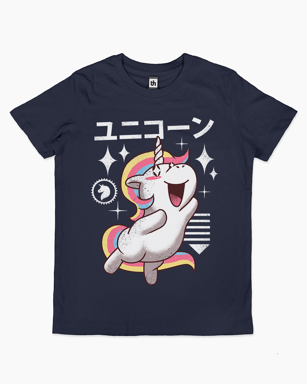 Kawaii Unicorn Kids T-Shirt Australia Online #colour_navy