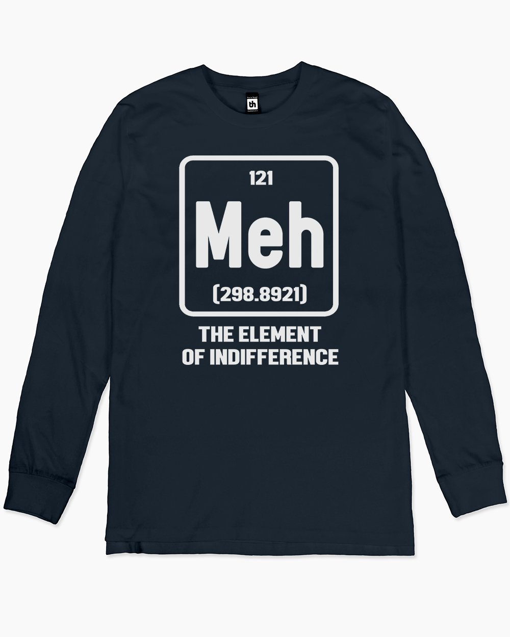 Meh The Element of Indifference Long Sleeve Australia Online #colour_navy