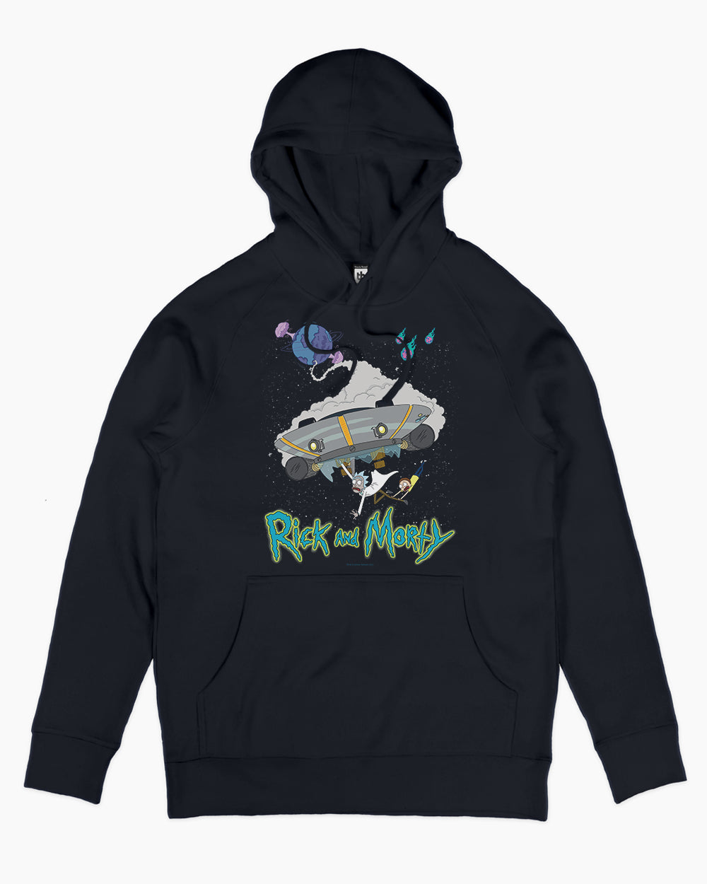 Rick and Morty Destroyed Planet Hoodie Australia Online #colour_navy