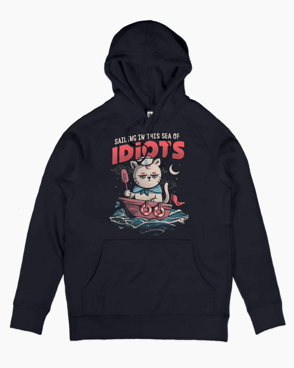 Sailing in this Sea of Idiots Hoodie Australia Online #colour_navy