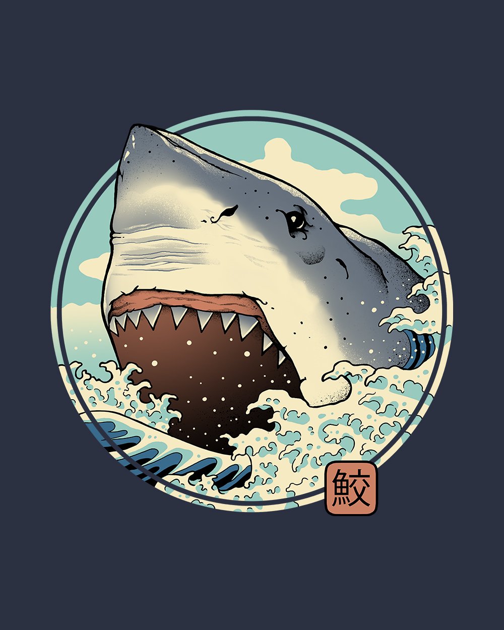 Shark Attack T-Shirt Australia Online #colour_navy